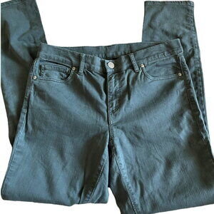 The Loft Green Skinny Work Slacks Size 4